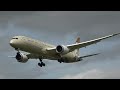 Etihad Boeing 787-9 A6-BLP Landing at London - Heathrow (4k)