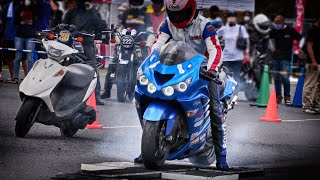 JDスター ドラッグレース Kawasaki ZX-14R RED MOTOR Racing - YouTube