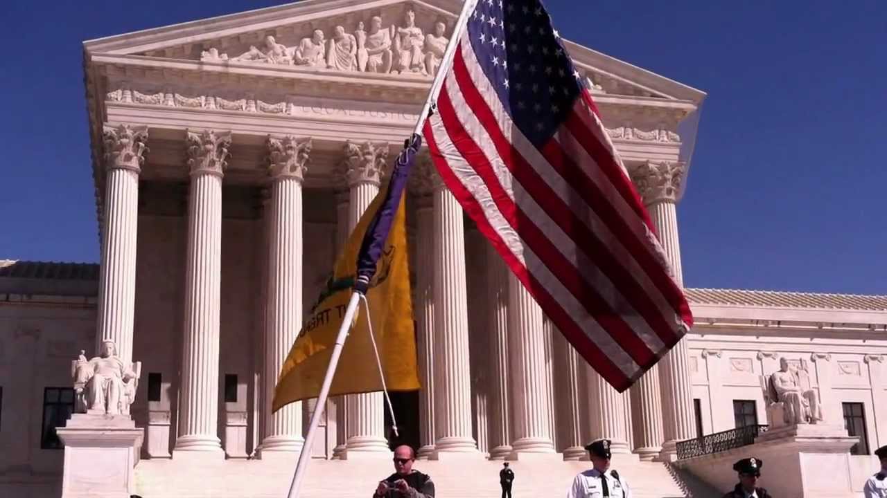 We the People Singing National Anthem on Steps of US Supreme Court during Obamacare hearing