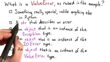 What is a ValueError - Intro to Computer Science