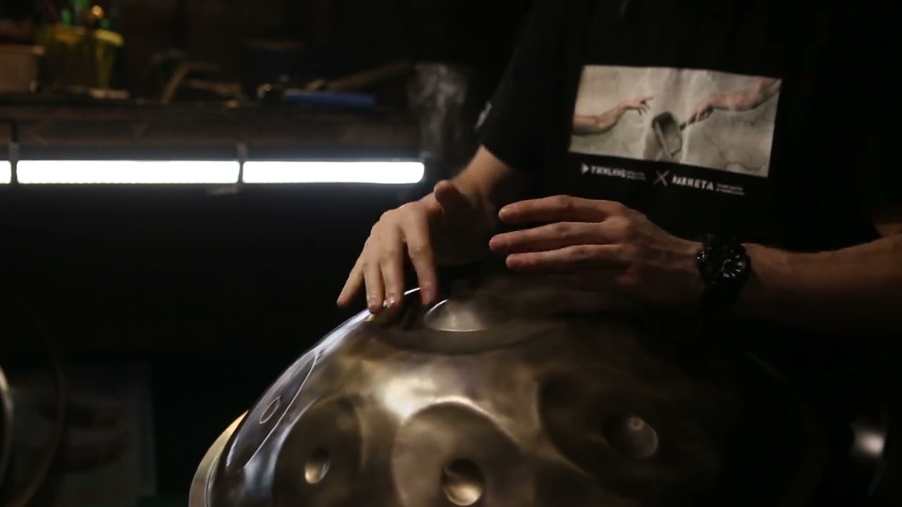 D celtic minor scale handpan
