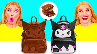 Çikolata ve Gerçek Yemek Meydan Okumasi | Komik Mutfak Tüyoları Challenge Fun