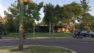 Donald Trump's police escort in Denver