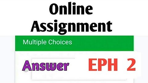 NSOU BDP EPH 2 Online Assignment Answer