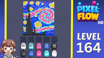 Pixel Flow Level 164 Solution Walkthrough