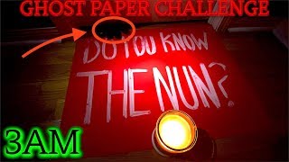 THE MOST TERRIFYING GHOST PAPER CHALLENGE AT 3AM EVER! (GONE WRONG) (DEMON USES POWER)