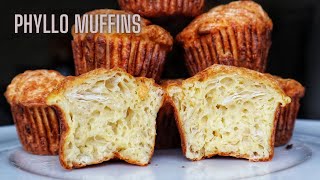 Phyllo Dough Cheese Muffins || How to make phyllo dough muffins || Phyllo dough recipes