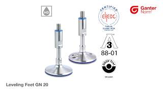 Levelling Feets GN 20 – Hygienic Design Standard Parts for Clean Industrial Applications | Ganter