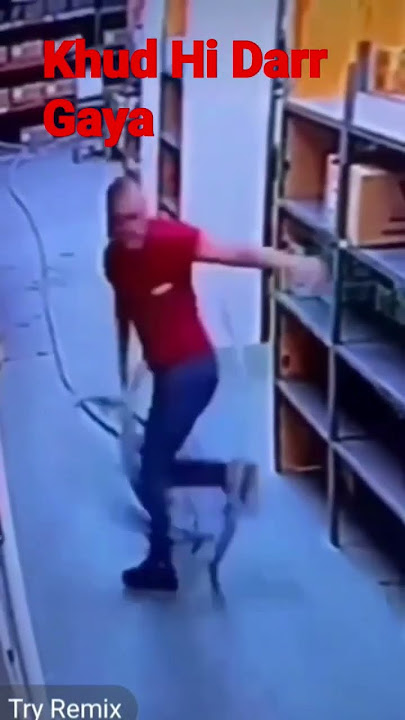 Scared by Himself #funny #monkey