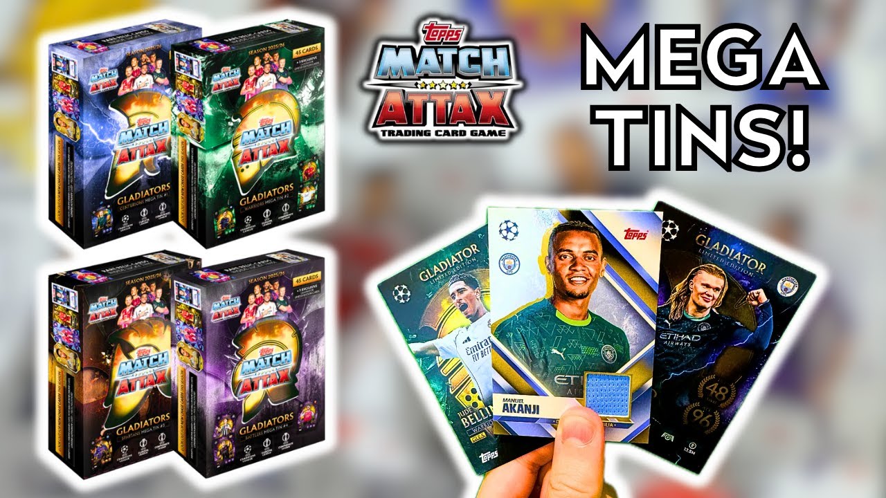 РЕДКАЯ КАРТА-РЕЛИК ИЗ 50 МЕГАЖЕСТЯНЫХ БАНОК! | ОТКРЫТИЕ МЕГАЖАНКИ TOPPS MATCH ATTAX 2025/26 4X GL...