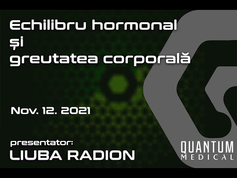 WEBINAR Liuba Radion: Echilibrul hormonal și greutatea corporală