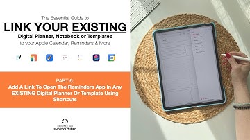 Pt 6: Add A Link To Open Reminders App In Any EXISTING Digital Planner Or Template Using Shortcuts