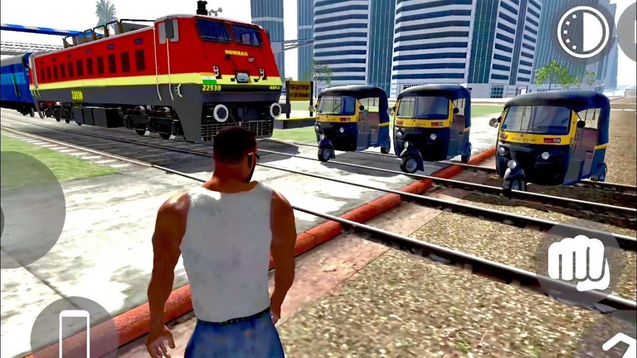 Auto V's Train Auto V's Train 🚆 India Wala GTA - Indian BikesDriving 3D - Indian Gadi ...
