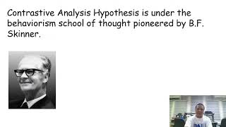 Celebrity Contrastive Analysis Hypothesis Profile