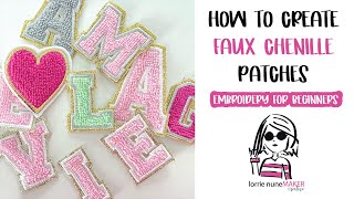 How to Create Faux Chenille Letters  Embroidery for Beginners  DIY STONEY CLOVER