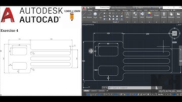 AutoCAD practice exercise 4 ll By Learn & Learn ll For Beginners