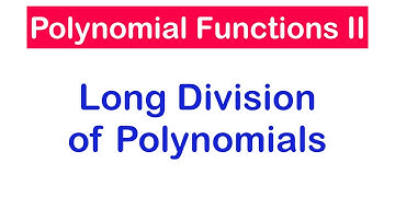 Long Division of Polynomial Functions with Solved Examples | SHS 1 ELECTIVE MATH