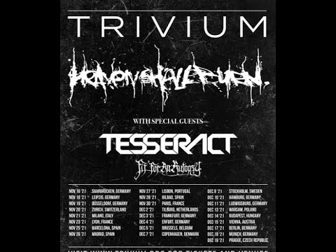 Trivium, Heaven Shall Burn, TesseracT and Fit For An Autopsy UK tour announced for 2021