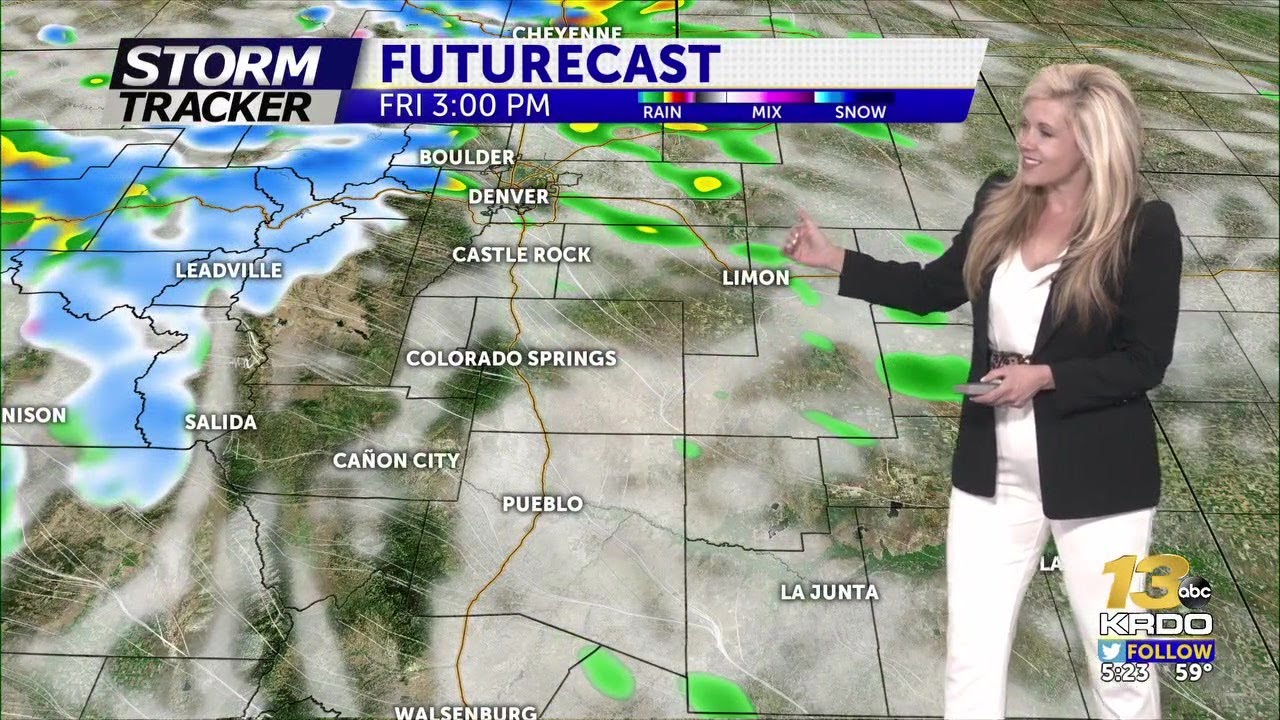 Colder tonight with a few snow showers - YouTube