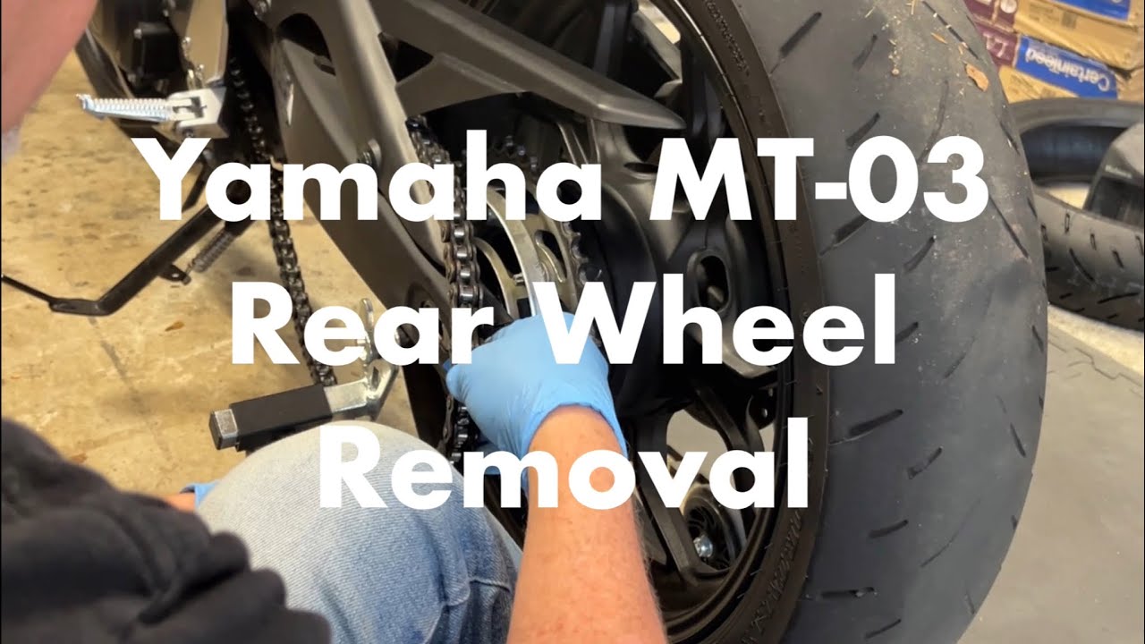 Yamaha MT-03 Rear Wheel Removal 