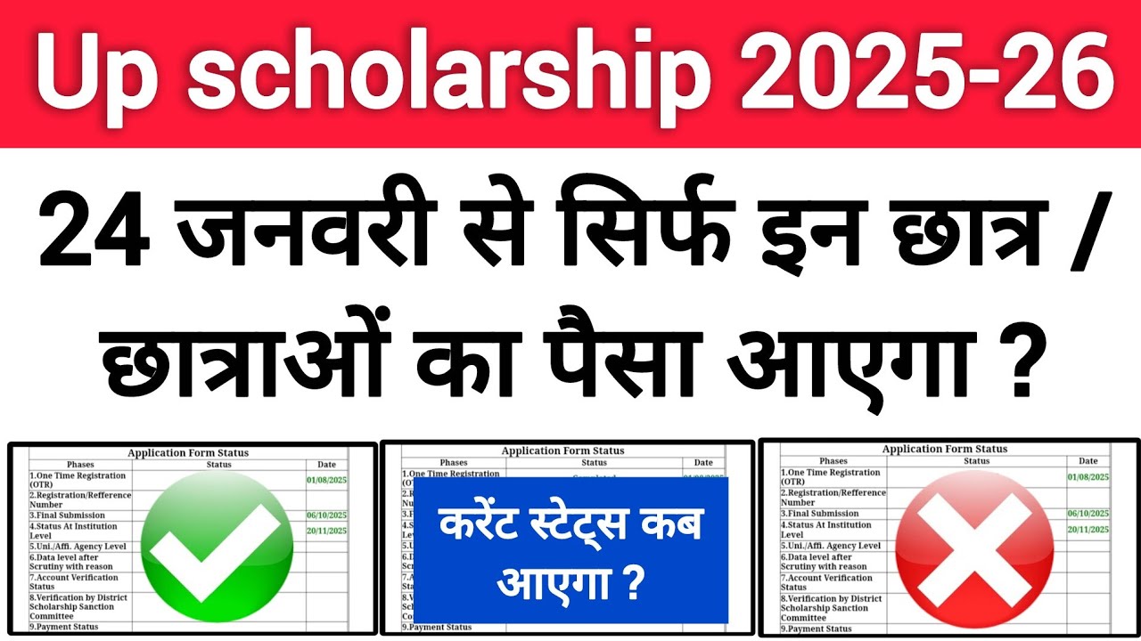 📢 UP scholarship latest update 2025-26 | up scholarship paisa kab tak ...