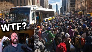 Migrants Flood NYC To Avoid Trump Deportations | Asmongold Reacts — Asmongold TV