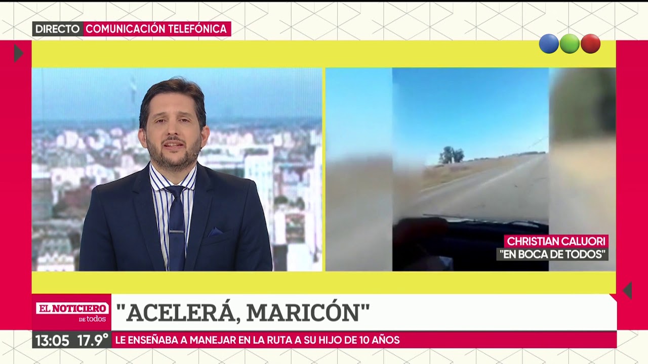 Peligro: padre acompañante de nene al volante - El Noticiero de la Gente buenos aires palermo