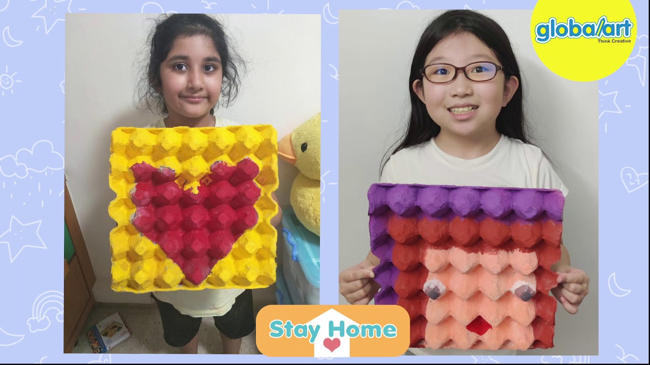 Online Learning Week 4 Egg Tray Painting YouTube