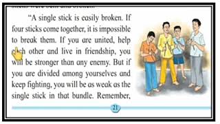 2 emglish,  2.4 Story time - Unity is strength, Explanation and Answers Net Worth