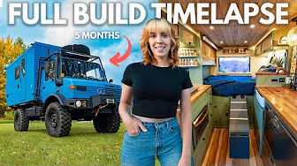 DIY Unimog Build TIMELAPSE: Start To Finish 38 Year Old Ex-Military Expedition Truck Camper