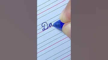 David - Beautiful name in Cursive writing | Cursive writing for beginners | i Write #shorts