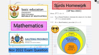 Learn Surds with iCampSA | Grade 11 Maths | November 2022 Gauteng Exam
