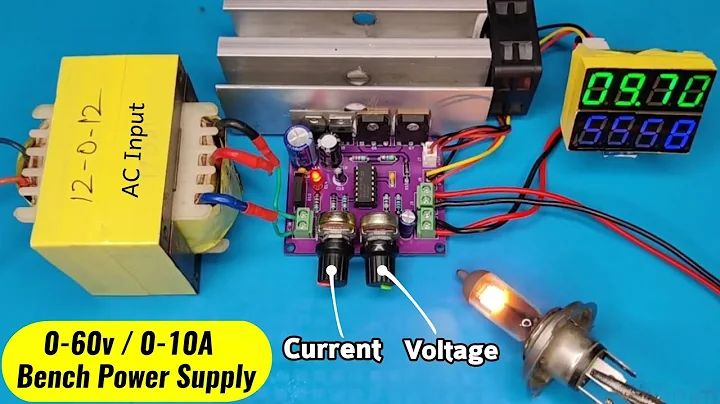 Build your own variable 0-60v 0-10A AC to DC Adjustable bench Power Supply