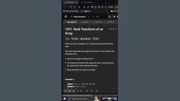 1331. Rank Transform of an Array | Editorial | Leetcode | Ordered Set #leetcode #dailychallenge #set