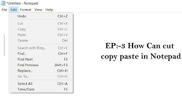Learn how to cut, copy, paste and undo in notepad।। learn to use notepad on computer।।EP:3