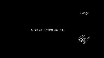 Make COP28 Count: People