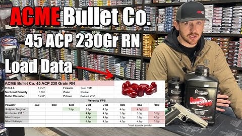 ACME Bullet Co. .45 ACP Load Data – 230gr RN Tested
