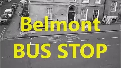 Bus Stop at Belmont, Bath - Road Marking at Speed