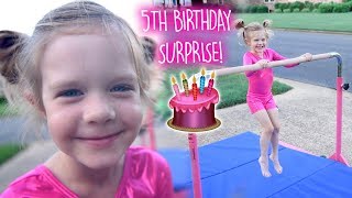 5Th Birthday Surprise She Had No Idea Tumbl Trak Gymnastics Bar Jr Kip Bar Pro