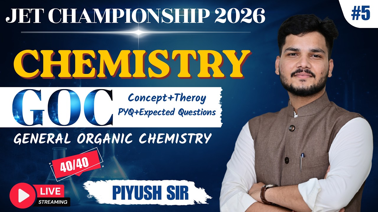 G.O.C for JET UG 2026 | PYQ |  Piyush Sir