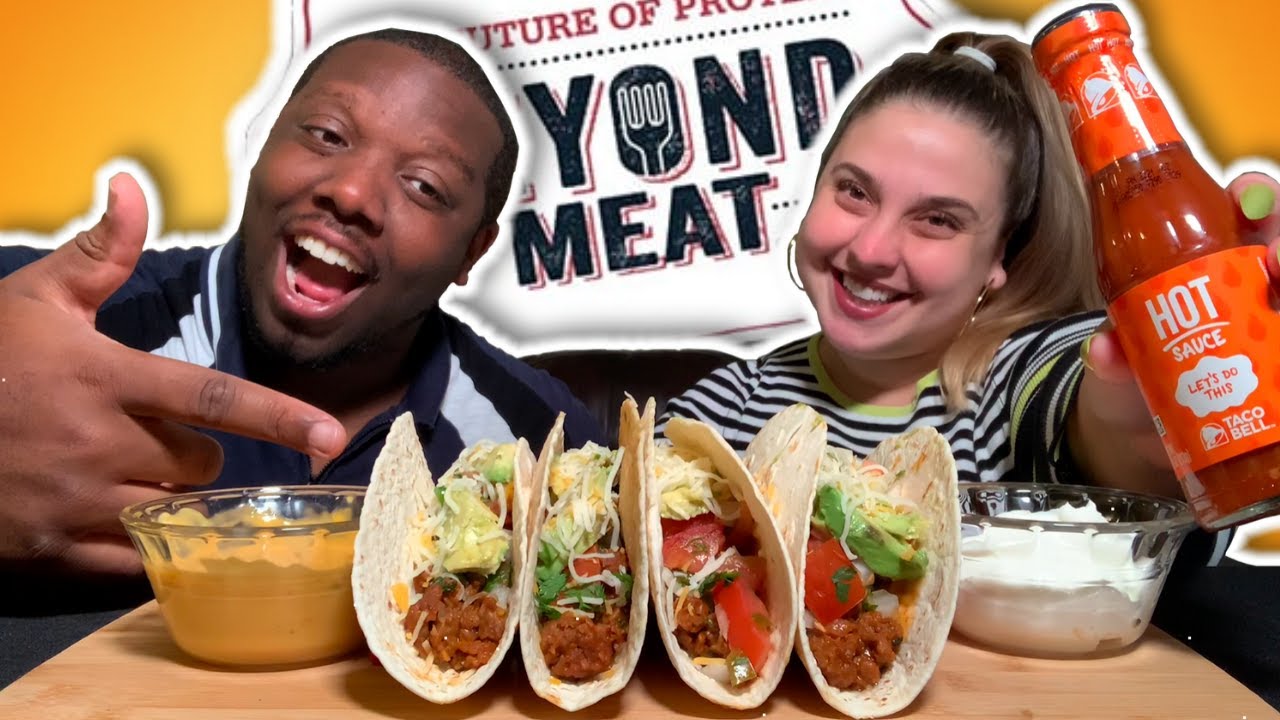 Beyond Meat Tacos + Unboxing [Cooking with K&J] - YouTube