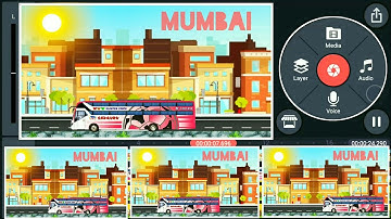 3D Bus Moving Status Editing | Kinemaster Bus Video Editing | Status Making Video