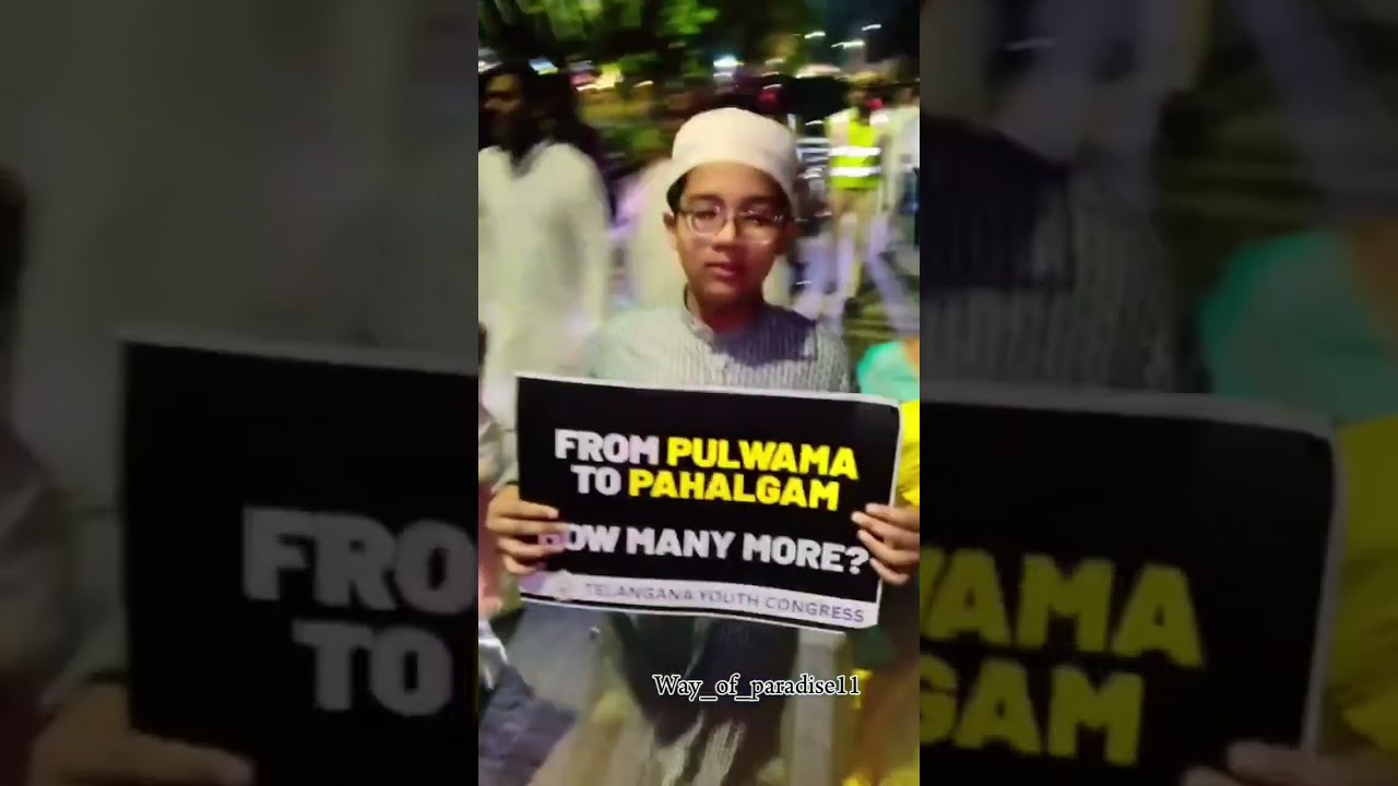 Protest against Pahalgam terror attack in Hyderabad. 