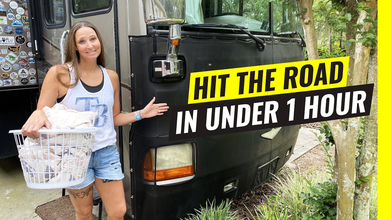 RV Set Up! HOW TO PACK & ORGANIZE AN RV To Hit The Road Fast