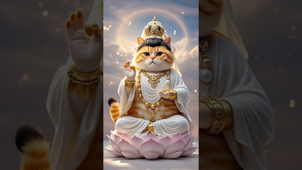 The All-Knowing Buddha Cat Grants You Peace & Good Fortune.  