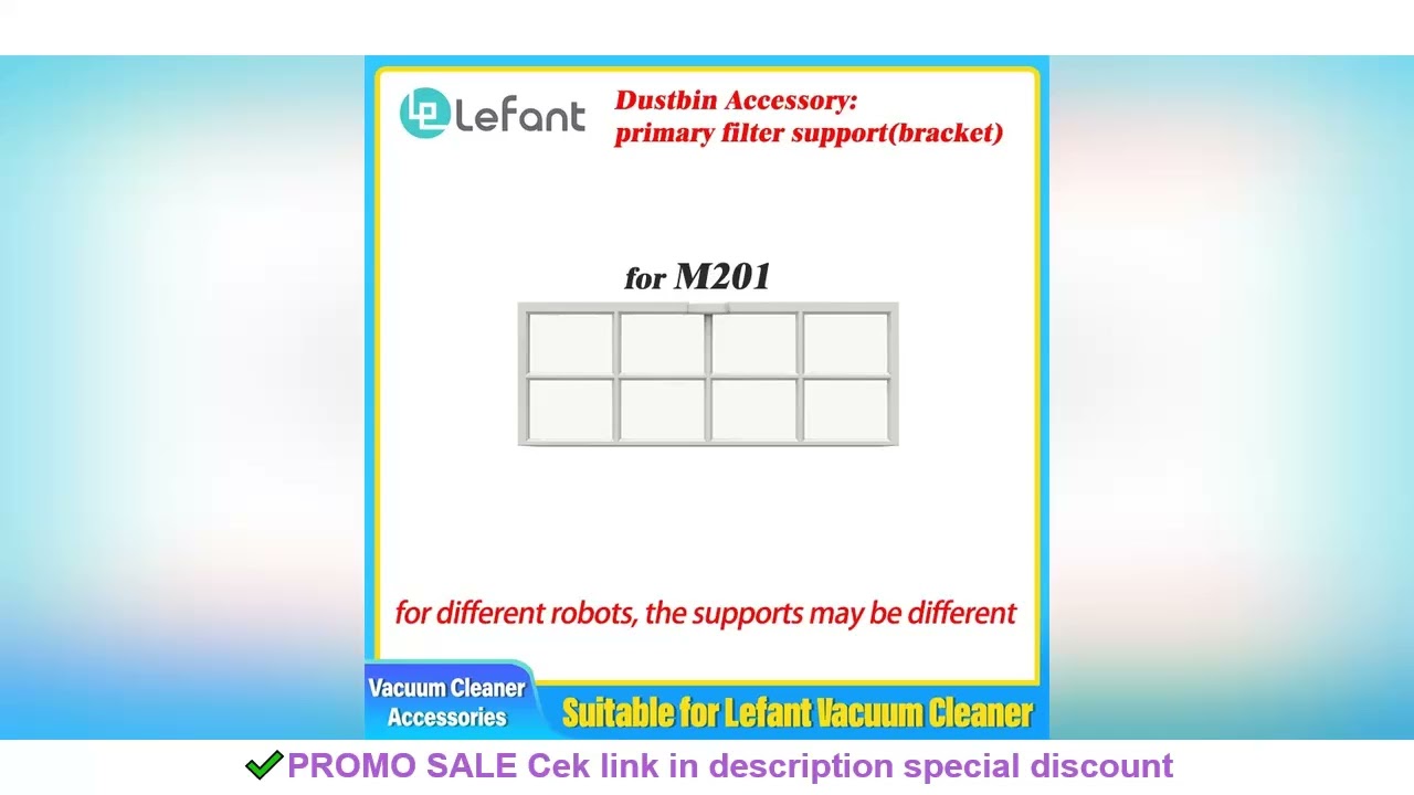 Primary Filter Support x1 PCS for Lefant M200 M201 Robot Vacuum Cleaner Dustbin Accessory Part