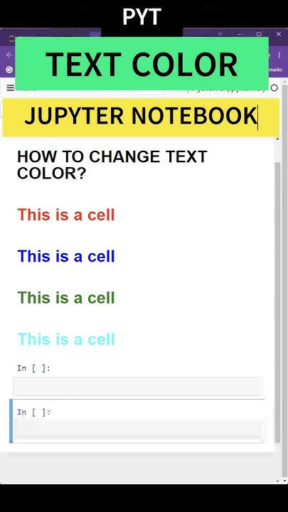 PYTHON| HOW TO CHANGE TEXT COLOR IN JUPYTER NOTRBOO| PYTHON FOR DATA ...