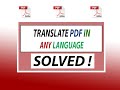 ✅ How to Translate PDF in any Language [free]