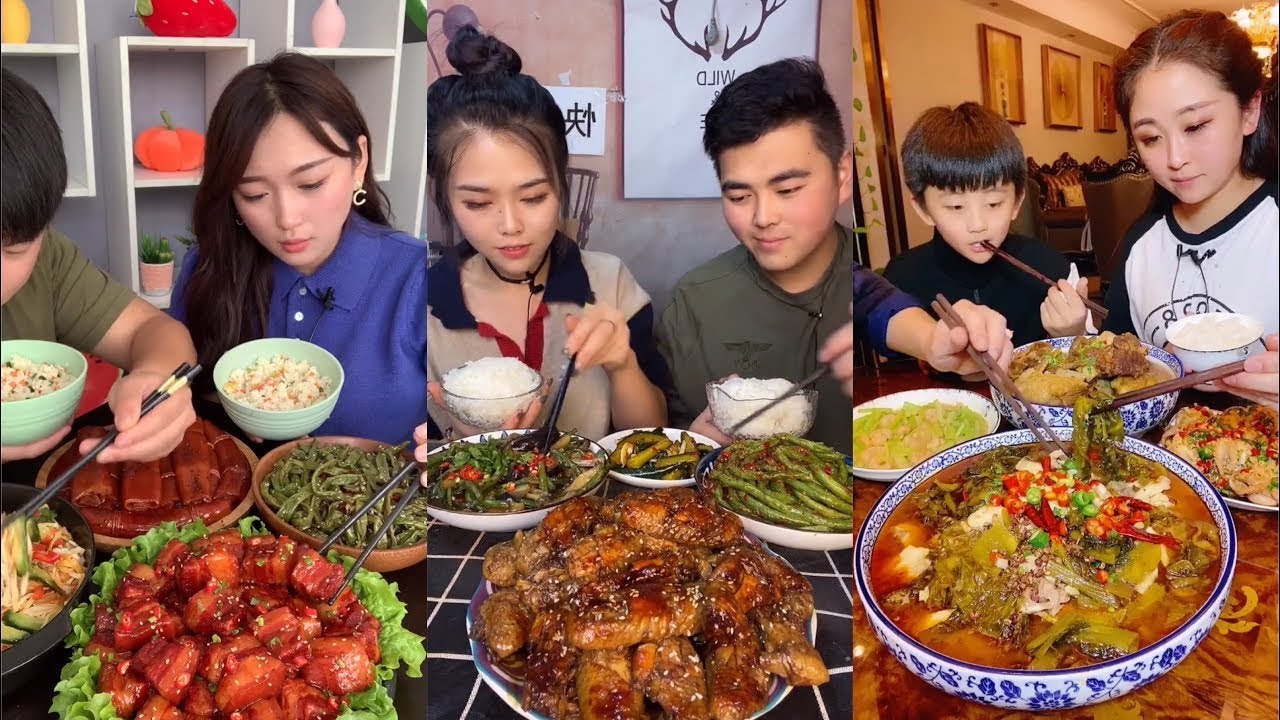 중국 가정식 집밥 먹방/CHINESE HOME COOKED MEALS MUKBANG EATING SHOW