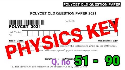 Polycet model papers// physics key with Analysis